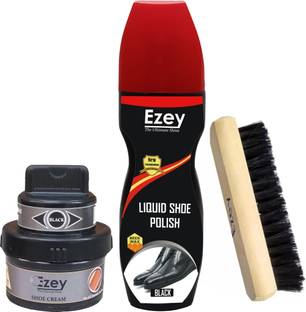 Ezey crm blk+liq blk+shoe brush Shoe Care Kit