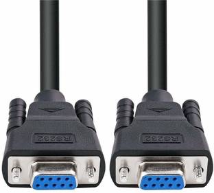 ULTRABYTES Ethernet Cable 1.5 m DB9 RS232 Serial Cable 9 Pin Female to Female RS232 Null Modem Cord Cross TX/RX line for Data Communication 1.5m Converter cable