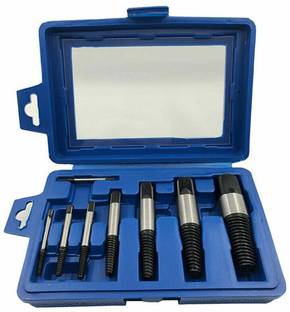 AS TOOL CENTER Broken Water Pipe Extractor, 8 Pieces Pipe Screw Extractor Set, Damaged Screw Broken Bolt Water Pipe Remover Set/Pipe Removal