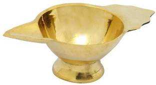 VGS MARKETINGS Sangadai Traditional Brass Sanku Paladai or Bondla for Born Baby Feeder Baby milk food medicine feeder Paalaadai Sangu  - BRASS
