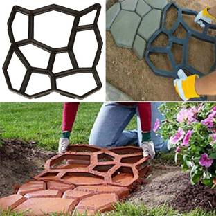 Adfresh Walk Maker Concrete Molds Plastic Paving Moulds Path Maker Mold for Tile Garden Tool Kit