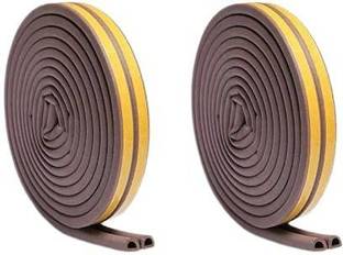 SUPERMALL Windows & Door D Shaped Soundproofing EPDM Tape | Brown | 6 Meter | Set of 2 6 m Single Sided Tape