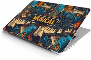 NoWorries Cool Music Instruments, Laptop skin sticker, HD-QUALITY & PRINT, Easily Fit on all laptop sizes up to 17inch VINYL Laptop Decal 17