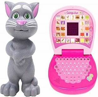 mayank & company combo Talking Tom CAT and Pink Display Laptop