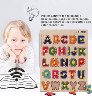Plus Shine New Arrival Educational learning Toy Best Gift For Kids New Arrival Wooden Alphabet Educational Board ABCD Alphabet matching toy Early Learning & Educational Toys 3D Wooden Capital Alphabet Puzzles Board Tray for Kids wooden craft with Knobs Digital Educational Puzzle Board for Kindergarten & Pre-School Toddlers Colourful Capital Letters A To Z English Alphabets Jigsaw Puzzle for Kids Baby brain tester Creative learning set Play, Read & Learn Alphabet board