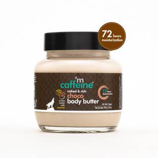 mCaffeine Choco & Shea Body Butter Lotion, 72Hr Moisturisation, Reduces Dry Skin
