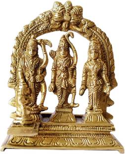 Idolsplace Ram Darbar Statue Lord Rama Laxman Sita Religious Gift Indian Art 320gms Decorative Showpiece  -  9 cm