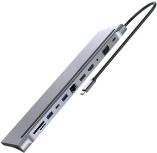 microware USB C Type HUB 12 ports USB C Multifunction Adapter USB Hub