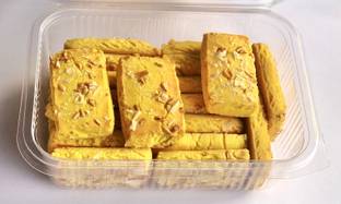 HARNAAM'S ALMOND STICK COOKIES - 250 gms - TASTY TEA TIME BISCUITS Cookies Biscuit
