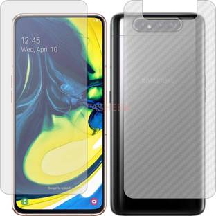 Fasheen Front and Back Tempered Glass for SAMSUNG GALAXY A80 (Front Matte Finish & Back 3d Carbon Fiber)