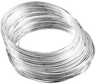 Beadsnfashion Silver Finish Memory Wire Finding For Jewellery Making , 100 Rows, Size 2.5 Inch