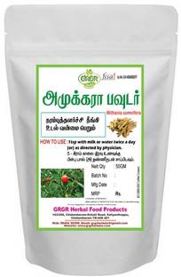 GRGR AMUKARA POWDER (ASWAGANDHA) FRESH AND PURE RAW POWDER -50GM PACK OF 2