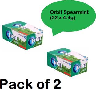 ORBIT Spearmint Flavour Chewing Gum | Gift Box | Premium Chewing Gum Box | Sugar Free Chweing Gum ( PACK OF 2 ) Spearmint Chewing Gum