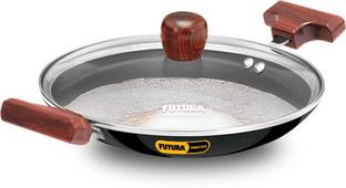 Hawkins Futura Appachatty - Breakfast Pan, Small Kadhai with Glass Lid (NBFP09G) Appachatty with Lid 0.9 L capacity 21.67 cm diameter