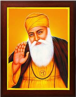 Zig Zag Guru Nanak Dev Ji Wall hanging Religious Frame