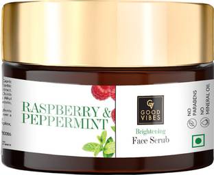GOOD VIBES Brightening Face Scrub - Raspberry & Peppermint (50 g) Scrub