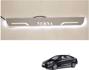 KOZDIKO LED ACRYLIC BLUE LIGHT SCUFF PLATES SET OF 4 PCS FOR HYUNDAI VERNA FLUIDIC(2011-2017) Door Sill Plate