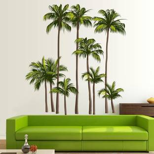 WALLPIK 100 cm Coconut - Tree - Nature - Scenic - Decorative - Wall Sticker - WP103 Self Adhesive Sticker