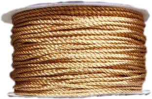 LOOPZE TWISTED CORD Golden Twisted cord (2 mm), Best usually as blouse dori and other craft material Thread