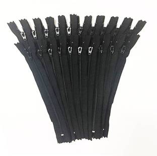 Lucknow Crafts Black Concealed Long Zips for Pants, Palazzo, Dresses, 15-inch /43 cm Black Nylon Invisible Zipper