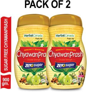 Herbal Canada Sugar Free Chyawanprash 900gm (Pack of 2) | Safe for Diabitic | Builds Immunity Naturally