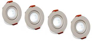 D मॉक Spot Light - 3 Watt - Round - White (6500K) PACK OF 04 रिसेस्ड  सीलिंग लैंप