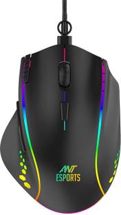 Ant Esports GM600 RGB 6 DPI Sensitivity Level adjustments up to 7200 DPI Wired Ambidextrous Optical  Gaming Mouse