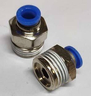 wckart 8mm Tube 1/2"BSP Thread 8mm Pipe Quick Connector Pneumatic Air Fittings Pneumatic Connector Quick Fittings 6mm Tube Quick Connector Pneumatic Air Fittings 2Pcs 1-Way Reducer Pipe Joint