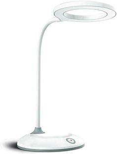 PHILIPS Orbit 5W Colour Changing Warm White to Natural White to Cool White & Rechargeable Touch Controlled Table Lamp / Desk Light with Brightness Control (White), Standard Table Lamp