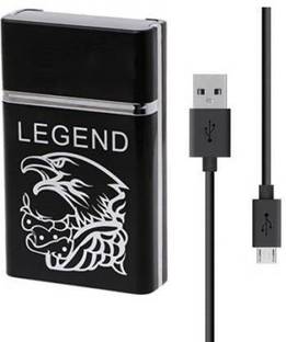 Viraan 2 in 1 Cigarette Case with Lighter, USB Rechargeable Eagle Legend Slide Case Windproof Cigarette Lighter Cigarette Lighter