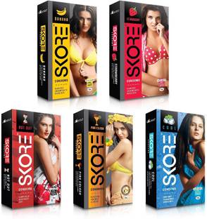 SKORE Dotted ( Banana, Cool, Not out, Pinacolada, Strawberry ) Condom