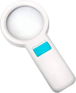 paliwalcreation 10 LED Light 5x Handheld Magnifier Illuminated Reading Magnifying Glass for Reading Books, Newspaper, Map, 82mm lens with 2 battery (pack of 1) up to 5x magnification (82mm) Magnifying Glass