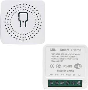 Auslese Mini smart relay WiFi switch, 16A 1 Gang DIY Smart Light Switch Module Smart Life/Tuya App, Compatible with Alexa and Google Home smart speakers,With appointment timing function (1 Pack)