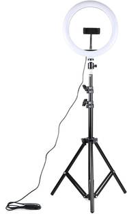Wrapo 10 Inch Ring Light With Tripod Stand In 3 Modes Adjustable Light Dimmable Light For smartphone With Phone Holder For Youtube Tik tok Video Live Photo Studio make up Tripod