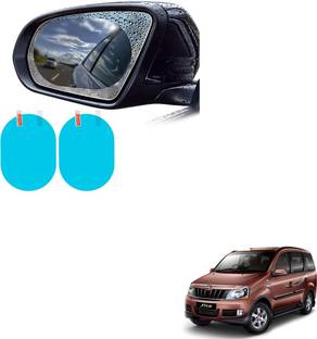 SEMAPHORE Oval Car Rearview Mirror Protective Film Rainproof Glass Anti Fog Anti-Glare Clear Film(2pcs) Compatible With Mahindra Xylo Car Mirror Rain Blocker
