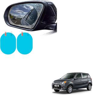 SEMAPHORE Oval Car Rearview Mirror Protective Film Rainproof Glass Anti Fog Anti-Glare Clear Film(2pcs) Compatible With Maruti Alto 800 Car Mirror Rain Blocker