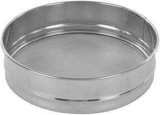 Maa shitla store Stainless Steel Atta Maida Sieve Strainer, Flour Sieve/Chalni Sieve (Steel Pack of 1) Collapsible Sieve