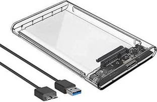 ULTRABYTES SATA to USB 3.0 External Hard Drive Enclosure HDD/SSD, Transparent Hard Disk Box 2.5 inch Hard Drive Enclosure (For 2.5 Inch Sata Hard Drive, Transparent) 2.5 inch Hard Drive Enclosure