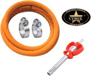 CYBOX ISI OPL 1.5 Meter ISI Certified Gas Pipe With Clamp and Lighter Hose Pipe