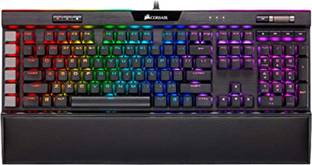 Corsair K95 RGB Platinum XT MX Blue Wired USB Standard Gaming Keyboard Compatible with Desktop, Laptop, Mac