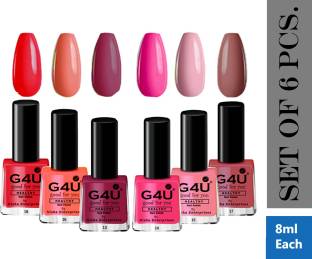 G4U 6 Colors Nail Polish Set,13Gossip Girl,14Passion Pink,15Bud,16Desert Sand,17Tassles,18Ambience Gossip Girl,Passion Pink,Bud,Desert Sand,Tassles,Ambience