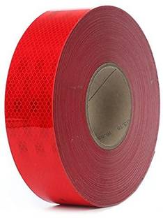 Hawk Eye High Intensity High Visibility Water Proof Conspicuity Warning Reflective Reflector Radium Tape Sticker 2 Inch X 50 Meter Reflective Tape 50.8 mm x 50 m Red Reflective Tape