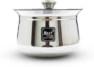 Next Future 700ml, 20 Gauge Dahi Handi, Curd Pot with Lid & Knob, Cookware Gift Set, 1 Piece Handi 0.7 L with Lid
