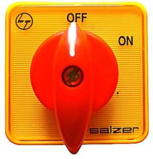 Salzer (L&T) Cam Operated Rotary Switch S6 B13 6Amps 2 Pole ON - OFF 60', Cat no: 61002SAB13TDYR
