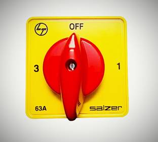 Salzer 63A 61060 1 Pole 3 Way Rotary Switch ( L&T ), Cat no: 61060PIB03TDY