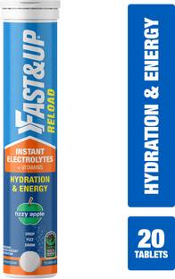 FAST&UP Reload Electrolyte Instant Energy- 20 Effervescent Tablets Energy Drink - Cola Hydration Drink