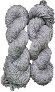 DOUZAND wool Knitting Yarn Martina Wool, Crave Wool Steel Grey 200 gm Best Used with Knitting Needles, Crave Wool Crochet Needles Wool Yarn for Knitting