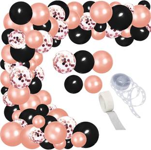 R G ACCESSORIES Happy New Year Party Decoration Balloon Garland - Pack Of 64
