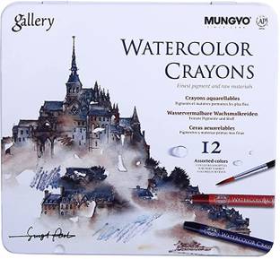 Mungyo Watercolour Crayons (Set of 12 in Tin box)