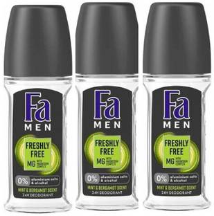 FA Men Freshly Free Green Roll On (Pack Of 3) - 50ml Deodorant Roll-on  -  For Men